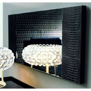  Diamond Mirror by Rossetto   Black Lacquered 