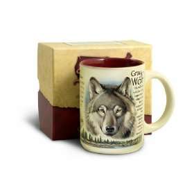 Gray Wolf Stoneware Coffee Mug American Expedition 