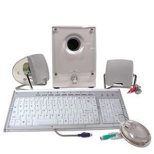  3 in 1 PS/2 KB / Mouse & Speaker Set (Clear Acrylic) Electronics