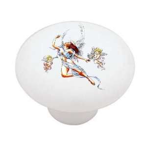  Dancing Angel with Cherubs Decorative High Gloss Ceramic 
