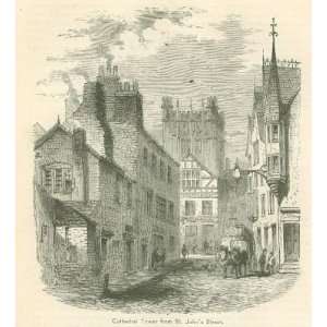  1880 Chester England Ruins of St John 