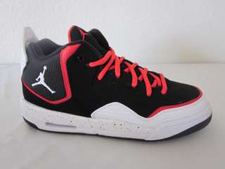 YOUTH JORDAN COURTSIDE BLACK CHALENGE RED WHITE SHOES  