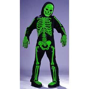  Child Green Color Bones Skeleton Costume M (8 10) Toys 