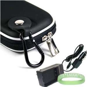 Compact Battery Charger Set and Digital Camera Carrying Case for Sony 