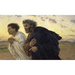 Peter and John Rushing To The Sepulcherthe Morning of The Resurrection 