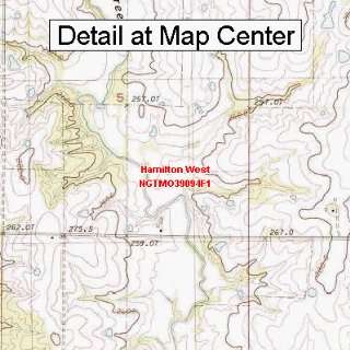  USGS Topographic Quadrangle Map   Hamilton West, Missouri 