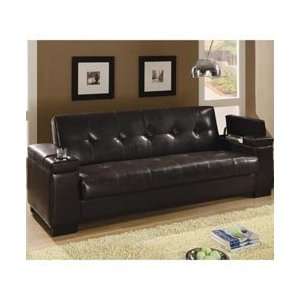  SOFA BED BROWN FINISH 90Lx36 1/2Wx32 1/2H
