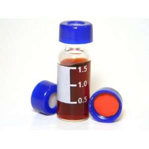 Chromatography Clear Vials and Blue Screw Caps Kit Target 100 of each 