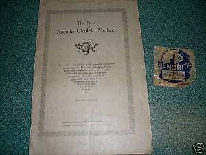 1916 New Kamiki Ukulele Method Book William J. Smith  
