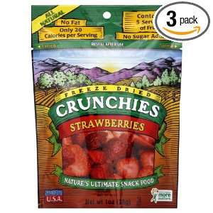 Crunchies Strawberries, 1 ounces (Pack of3)  Grocery 