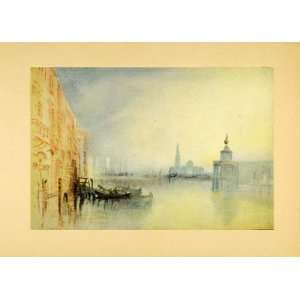  Tipped In Print Turner Art Mouth Grand Canal Landscape Dogana Church 