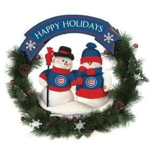  Chicago Cubs Happy Holidays Wreath