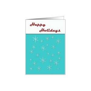  christmas snowflakes 50s style Card Health & Personal 