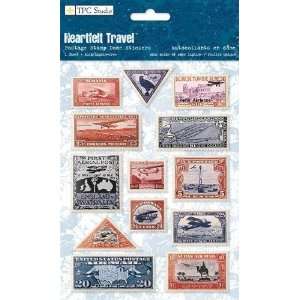  Heartfelt Travel Postage Stamp Dome Stickers  TPC Studio 