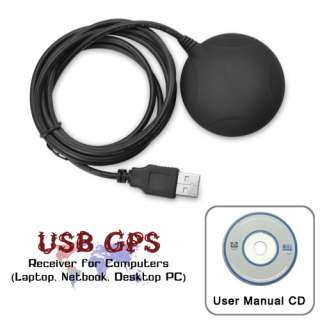 USB GPS Receiver for Computers (Laptop, Netbook, Desktop PC)  
