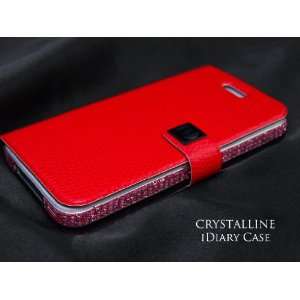   Rim Edge Skin with Red Faux Leather Snakeskin iDiary Case: Electronics