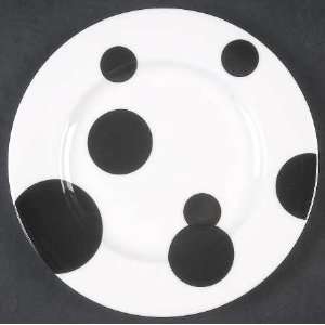  Lenox China Circ Black Salad Plate, Fine China Dinnerware 
