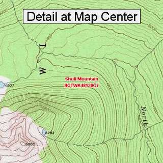 USGS Topographic Quadrangle Map   Shull Mountain, Washington (Folded 
