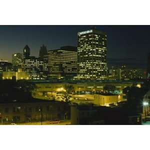  City Lit Up at Night, Newark, New Jersey, USA , 72x48 