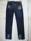 JUSTICE Simply Low Slim Fitting Skinny Peace Sign Sequin Jeans Girls 