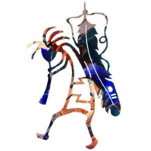   Kokopelli with Feather Metal Wall Art by Neil Rose: Kitchen & Dining
