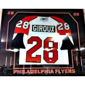 Claude Giroux Signed Jersey   Framed White JSA   Autographed NHL 