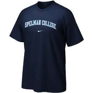  Nike Spelman College Jaguars Navy Blue Vertical Arch T 