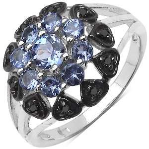   80 ct. t.w. Tanzanite and Spinel Ring in Sterling Silver Jewelry