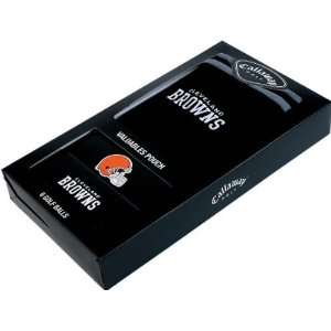 Cleveland Browns Valuables Pouch and 6 Golf Ball Set  
