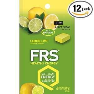  FRS Healthy Energy Soft Chews, Lemon Lime, 4 Count (Pack 