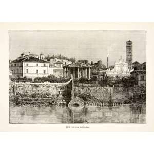 1890 Wood Engraving (Photoxylograph) Ancient Roman Engineering Cloaca 