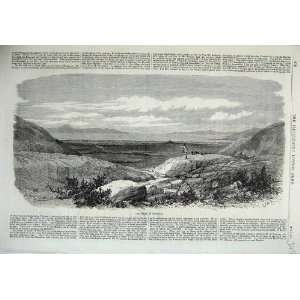  1870 Fine Art Plains Marathon Mountains Man Goats Print 