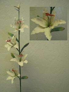 Latex Mini Lily Flowers Spray Artificial  