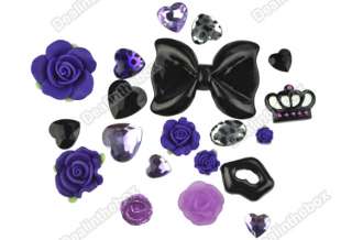Classic Popular Mobile Shell Deco Den Kit DIY Purple Lolita Styled For 
