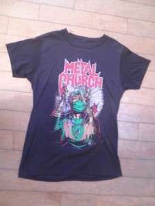 vintage 1989 METAL CHURCH fake healer double sided TOUR tee shirt 