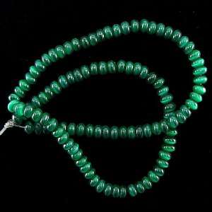 6mm dark green fiber optic cats eye rondelle beads 15 