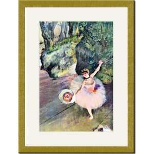  Gold Framed/Matted Print 17x23, Dancer with a bouquet of 