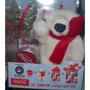  Boyds Bear & Coca Cola Licensed Collectibles 3 Pc Gift 