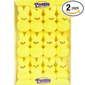 Marshmallow Peeps Yellow Easter Bunnies 2 Pack  Grocery 