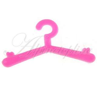 12 Clothes Dress Hangers for Barbie Doll Accessory Pink  