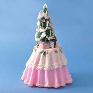  Dollhouse Miniature Pink Christmas Tree Table: Home 