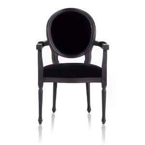 Louis xiv french black modern dining chairs
