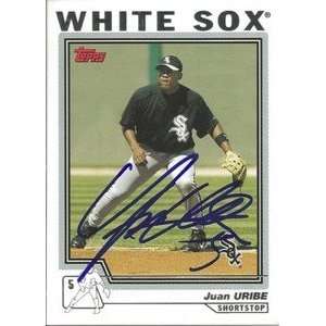 Juan Uribe Signed Chicago White Sox 2004 Topps Card:  