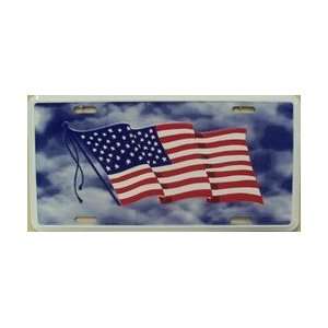  American USA Flag Cloud Background License Plates Plate 
