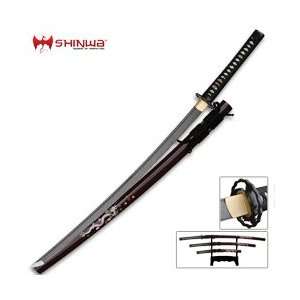 Shinwa Pearl Maroon Samuari Sword Set 
