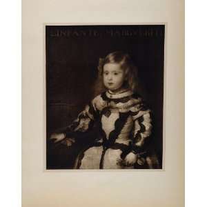  1901 Velasquez Infanta Marguerite Portrait Lithograph 