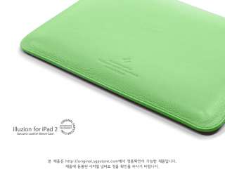 SGP iPad 2 Leather Case illuzion Sleeve Series Lime  