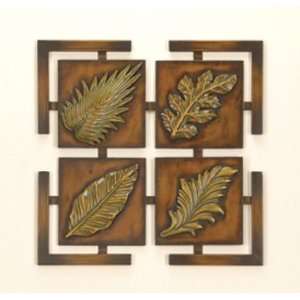   Metal Leaves Wall Art Contemporary Modern:  Home & Kitchen