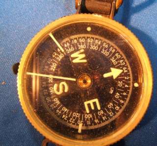   ENGINEERS COMPASS Metal & Brass Case Glass Lense w/Instructions  