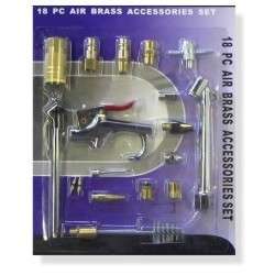 18PC Air Tool Brass Accessories Set   